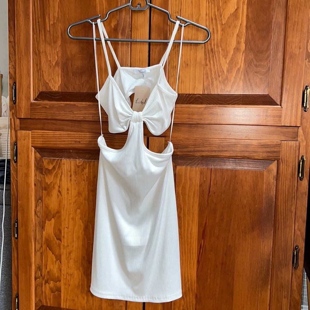 NWT white cutout mini dress